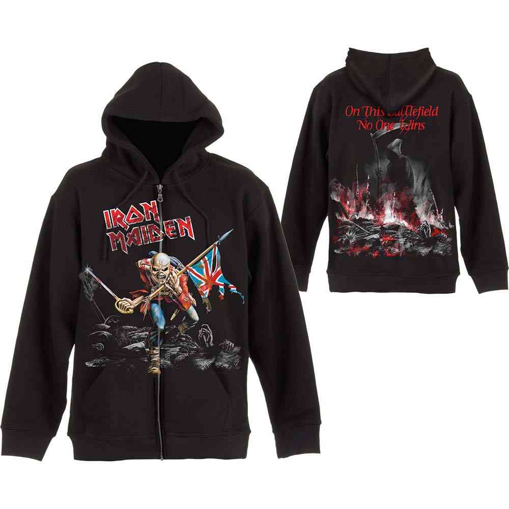 Iron Maiden - Scuffed Trooper Zip hoodie - Black